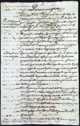 Testament de Miquel Seguí y Gornes fadri als 4 Octubre 1777