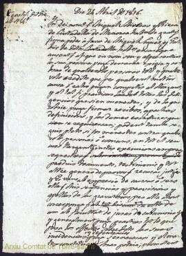 Poder de Miquel Soliveras à Miquel Galbis, 24 Abril 1816