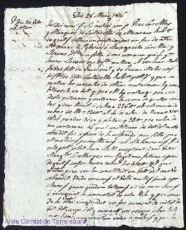 Esponsalici de Juan Moll ab Margarita Casellas, 28 Maig 1816