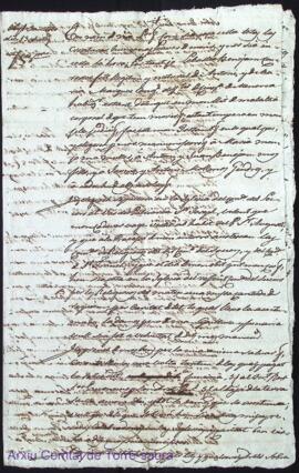 Testament del honor Sebastia Benejam als 12 Maig 1782