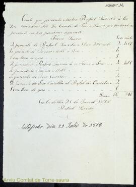 Justificants de compres i comptes de despeses de feines fetes per diferents professionals a les p...