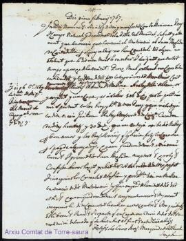 Spolit de Marianna Pons y Camps ab Juan Anglada als primer febrer 1767