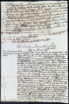 Acte de una casa ha acquirit Maria Pons de Josef Sempol 22 Abril 1816