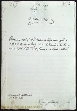 Redención de 1 quartera 4 1/2 almudes de trigo censo, que el M. I. Sr. Conde de Torre-Saura contr...