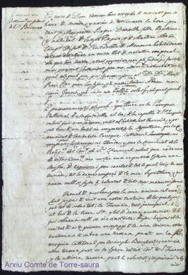 Testament de Margarita Bagur y Andreu Donzella als 18 de Abril de 1805