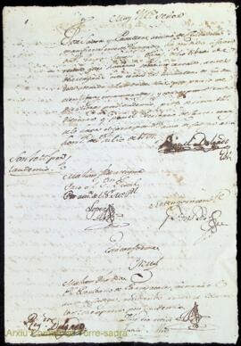 Acta de Dn. Gaspar Saura de 8 lliures cens ha encarregat a son favor Joseph Saura als 10 Juriol 1797