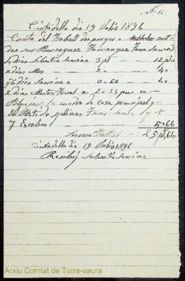 Justificants de compres i comptes de despeses de diferents professionals per feines fetes a les p...