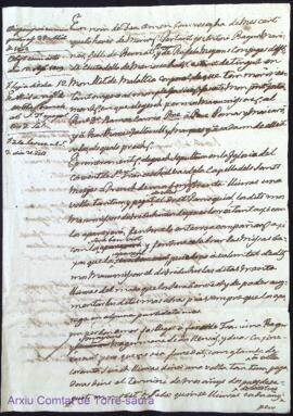 Testament de Antoni Bagur y Mayans als 28 de Mars de 1809