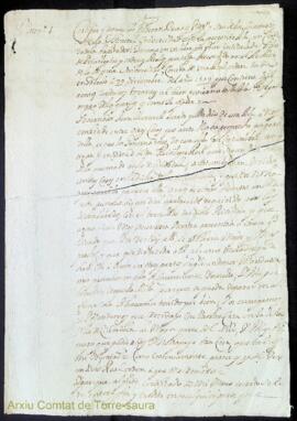 Certificat emès per Esteve Briones, notari i secretari de la Universitat General de Menorca, sobr...