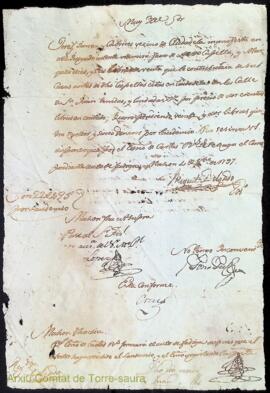 Acta de Joseph Janer de 16 lliures cens ha quitat a Antoni Capella als 8 Octubre de 1797