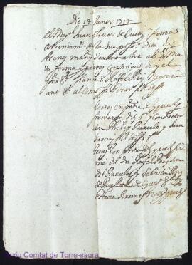 Contracte d'arrendament de la possessió de Ses Arenes del magnífic Joan Olivar de Ciutadella