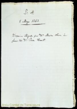 Papers relatius á la família Martí (relacionats majoritàriament amb l'heretat de Juan Martí i Qua...