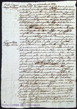 Spolit de Francesch Femenias ab Juana Cursach als 29 Octubre 1809