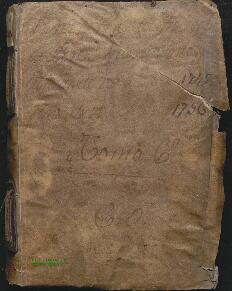 Primer Llibre de Protocol de Pere Antoni Carrio Notari desde als 3 Mars 1745 fins als 21 Octubre ...