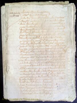 Expedient de la Batllia General relatiu als drets hereditaris de Bernardo Ignacio Olives i Quart ...