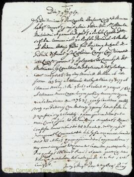 Spolit de Rafela Capella Donzella ab Andreu Monjo á 7 Novembre 1767