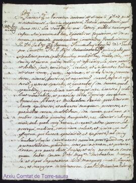 Document notarial del prevere Joan Fernández Anglés de l'ordre de Sant Agustí emès pel notari Jos...