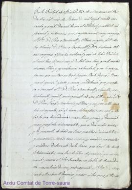 Escriptura notarial de donació de Pedro Martorell Olives i Gomila a favor del seu net Pedro Marto...