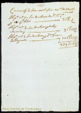 Carrechs de Lleonart Llufriu de 1748