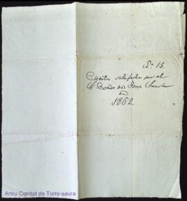 Cuentas satisfechas por el Sr. Conde de Torre Saura en 1862
