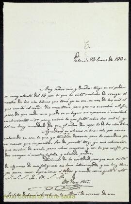 Correspondència emesa pel prevere Antoni Vives, per Rafael Vives i per Antoni Bonet des de Valènc...