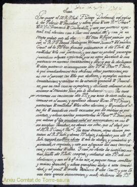Escrit signat per Llorenç Seguí, Francesc Seguí, Diego Canet, Pere Prieto, Bartomeu Felip, Pere G...