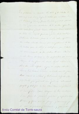 Definicio otorgada poer Rafel y Juana Fedelich consortes a favor de D. Miquel Quadrado y Sans