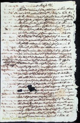Debitori de Pere Aragonès a Josep Capella i justificants d'haver rebuts diferent imports per a l'...