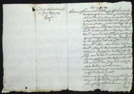 Codicils de Gabriel Vivó ferrer als 29 Maig 1759