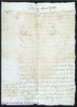 Document notarial il·legible per les taques d'humitat