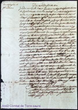 Debitori de 300 lliure firmat per lamo Guillem Moll à Antoni Anglada y Camps als 26 Desembre 1814