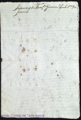 Testament de Margarita Farrer y Lluch Vda de Francesch