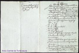 Contracte de Tot Lluquet á favor de Joseph Masquida y Salort als 7 Setembre 1785