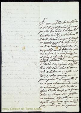 Carta emesa per Simon Olivar, Guillem Mercadal i Josep Vivó, jurats de la Universitat General de ...