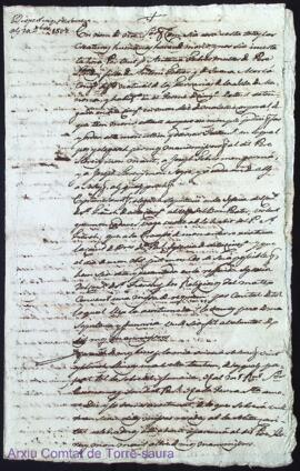 Testament de Antonia Febrer muller de Pere Llorens als 5 Mars 1782