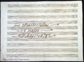 Le Sonata a Violino e Basso del Sig. re N.N.