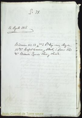 Redención de 13 quarteras 2 barcellas trigo censo, otorgada por Dn. Rafael Carreras y Alberti, á ...