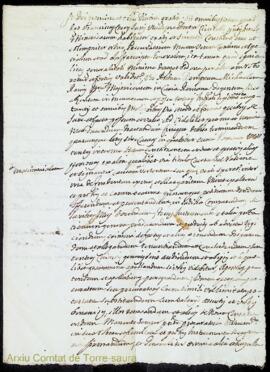 Document notarial signat pel notari José Briones amb data de 20 de març de 1750