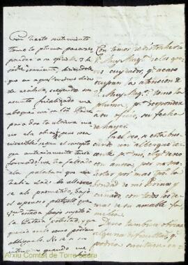 Correspondència entre Gabino Olives i Olives, batlle general, i Marcos Carreras