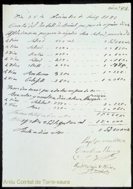 Justificants de comptes de despeses de diversos professionals per diferents feines realitzades a ...