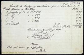 Justificants de compres i comptes de despeses de diferents professionals de feines fetes a les pr...