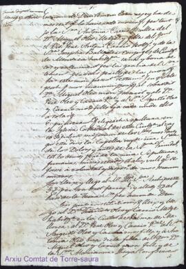 Testament de la Sra. Antonia Carrió als 8 Desembre 1809