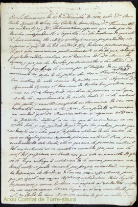 Consulta jurídica sobre la causa judicial entre Bernardo Ignacio Olives i Olives, primer comte de...