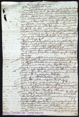 Testament de March Canet asseunador de 9 abril de 1754