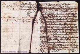 Definicio firmada a favor de Francesch Alba als 23 Setembre 1798