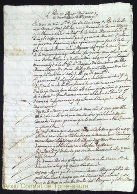 Testament del Dt. Andreu Mayans notari de Ciutadella als 20 Maig 1736